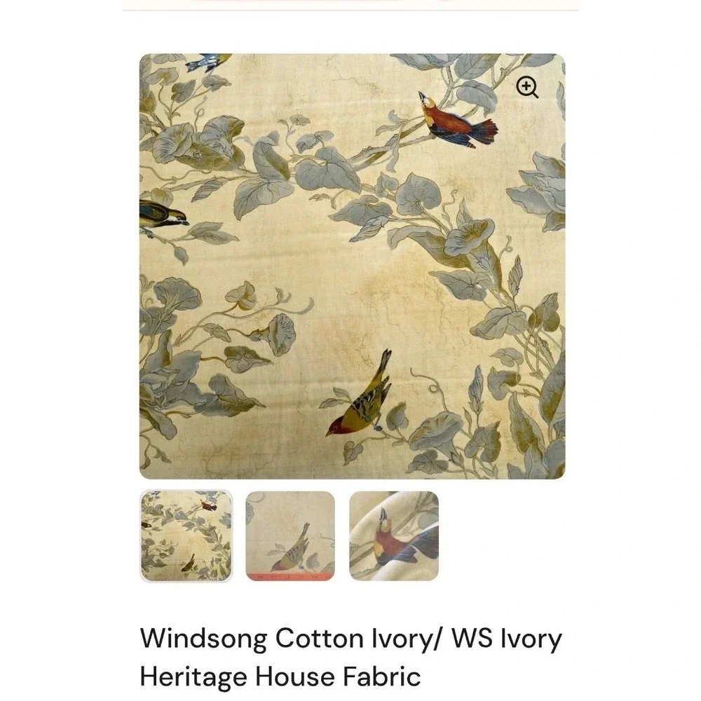 Windsong Heritage House‎ Bird Leaf Pillow Tassel Fringe 17